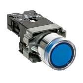 Кнопка плоская EKF PROxima BA61 230 В IP65 с подсветкой синяя (xb2-bw61-230-65) Кнопка плоская EKF PROxima BA61 230 В IP65 с подсветкой синяя (xb2-bw61-230-65)