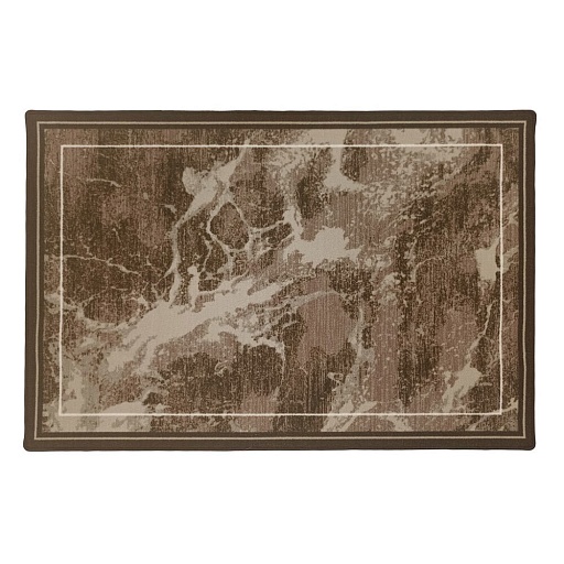 Ковер 0,67х1,1 м прямоугольный Марбл бежево-коричневый