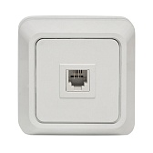 Розетка телефонная EKF Рим накладная белая RJ11 (ENT01-034-10) Розетка телефонная EKF Рим накладная белая RJ11 (ENT01-034-10)