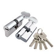 Цилиндр Punto Z300 80 40х40 мм ключ/вертушка хром Цилиндр Punto Z300 80 40х40 мм ключ/вертушка хром