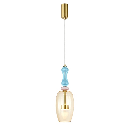 Светильник светодиодный подвесной Arte Lamp Coral 3000К 8 Вт 3 кв.м латунь IP20 (A2405SP-9YL)