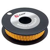 Маркеры кабельные (клипсы) EKF PROxima 3-4,2 мм буква С желтые (1000 шт.) (plc-KM-2.5-C)