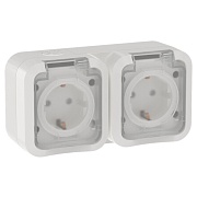 Розетка Tors TS322 накладная белая с крышкой (TS-R26-16-55-G-K01) Розетка Tors TS322 накладная белая с крышкой (TS-R26-16-55-G-K01)