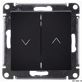 Кнопка управления жалюзи Systeme Electric AtlasDesign встраиваемая базальт (ATN001419) Кнопка управления жалюзи Systeme Electric AtlasDesign встраиваемая базальт (ATN001419)