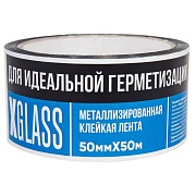 Лента монтажная X-Glass металлизированная 50 мм 50 м серая