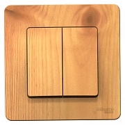 Выключатель Systeme Electric Blanca двухклавишный встраиваемый ясень (BLNVS010505) Выключатель Systeme Electric Blanca двухклавишный встраиваемый ясень (BLNVS010505)