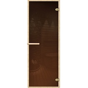 Дверь для бани и сауны стеклянная бронза DoorWood 690x1890 мм (DW01217)