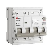 Автомат дифференциальный EKF PROxima АВДТ-63N 16А 3P+N тип AC 30 мА 6 кА (D63N46E16C30)