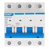 Автоматический выключатель модульный Chint NXB-63S 4P 25А тип C 4,5 кА 400 В (296907)