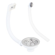 Выпуск для мойки Wirquin 3 1/2 с переливом нержавеющая сталь (30987086)