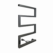 Полотенцесушитель электрический Indigo Sparta 830х500 мм 120 Вт с терморегулятором графит металлик