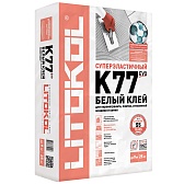 Клей для плитки/ керамогранита/ камня Litokol SuperFlex K77 высокоэластичный белый класс C2 TE S1 25 кг Клей для плитки/ керамогранита/ камня Litokol SuperFlex K77 высокоэластичный белый класс C2 TE S1 25 кг