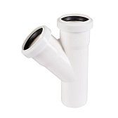 Тройник Ostendorf HTEA d50 мм 45° пластиковый белый для внутренней канализации