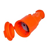 Розетка UNIVersal 16 А 250 В UNIVersal с заглушкой оранжевая (3038)