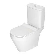 Унитаз-компакт Keramin Бари безободковый с горизонтальным выпуском с сиденьем дюропласт микролифт белый (00-003175) Унитаз-компакт Keramin Бари безободковый с горизонтальным выпуском с сиденьем дюропласт микролифт белый (00-003175)