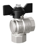 Кран шаровой латунный LD Pride 1 ВР(г) х 1 ВР(г) бабочка угловой (LD 47.210.25)