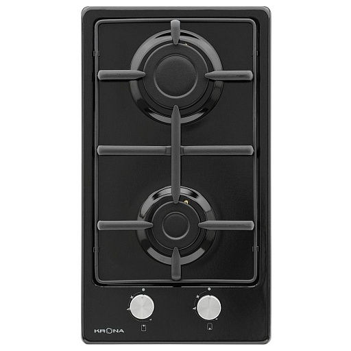 Варочная панель газовая Krona Partita 30 2 конфорки черная Варочная панель газовая Krona Partita 30 2 конфорки черная