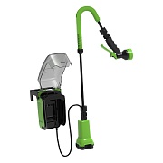 Насос аккумуляторный для полива из бочки Greenworks 24V G24SWP со шлангом 2 м и распылителем (3401007)