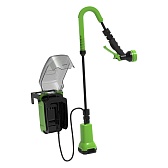 Насос аккумуляторный для полива из бочки Greenworks 24V G24SWP со шлангом 2 м и распылителем (3401007)