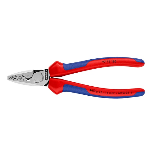 Пресс-клещи Knipex для обжима втулочных наконечников 0,25-16 кв.мм (KN-9772180) Пресс-клещи Knipex для обжима втулочных наконечников 0,25-16 кв.мм (KN-9772180)