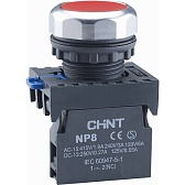 Кнопка плоская Chint NP8 220 В IP65 без подсветки красная (667231)