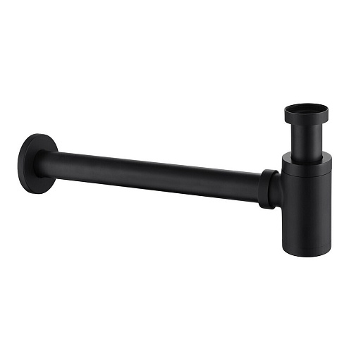 Сифон для раковины Abber 1 1/4х32 мм без выпуска с соединением 32 мм черный матовый (AF0030B)