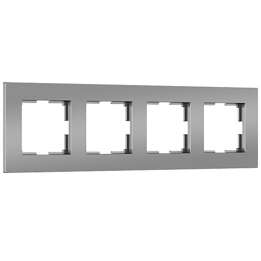 Рамка Werkel Slab четырехместная серебро софт (a062817) Рамка Werkel Slab четырехместная серебро софт (a062817)
