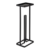 Держатель для туалетной бумаги Ulitka Overtop с полкой металл черный (74105001)