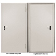 Дверь противопожарная Промет ДП-EIS-60 глухая правая серый RAL 7035 850х2050 мм