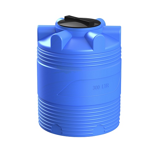 Емкость Polimer Group V-300 300 л пластиковая с крышкой синяя Емкость Polimer Group V-300 300 л пластиковая с крышкой синяя
