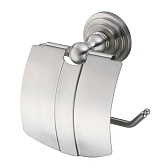 Держатель для туалетной бумаги WasserKraft Ammer с крышкой металл/пластик никель (K-7025)