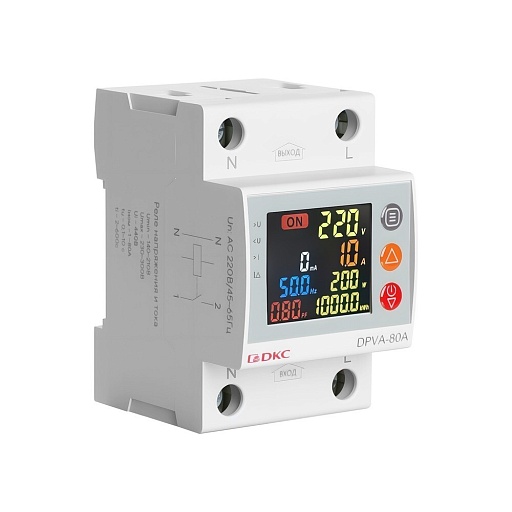 Реле напряжения DKC Mitra 220 В 63 А тип AC с дисплеем (DPVA-63A)