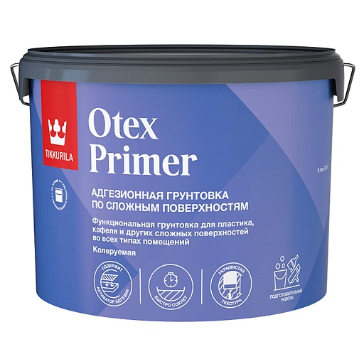 Грунт Tikkurila Otex Primer белый адгезионный 9 л Грунт Tikkurila Otex Primer белый адгезионный 9 л