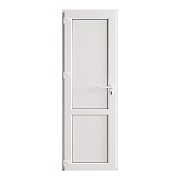 Металлопластиковая дверь VEKA 2050х600 мм алюминиевый порог белая правая глухая