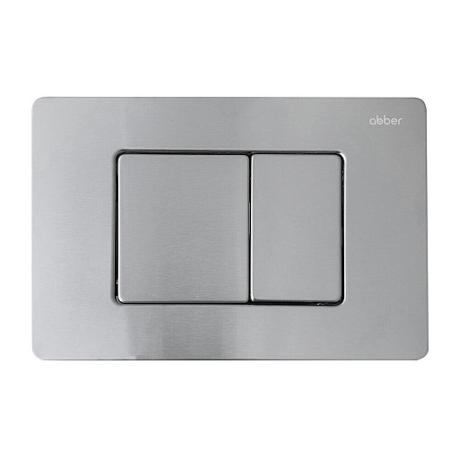 Клавиша смыва для инсталляций Abber хром матовый (AC0120MCH)