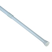 Карниз для ванной 125-230 см телескопический прямой алюминий белый