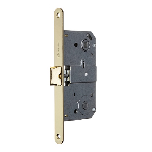 Замок врезной Palladium 390 PB для межкомнатной двери под фиксатор латунь