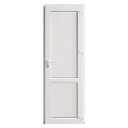 Металлопластиковая дверь VEKA 2050х600 мм алюминиевый порог белая левая глухая