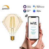Лампа умная Gauss Smart Home филаментная диммируемая E27 7 Вт теплый/холодный 2000-2700 К IP00 кристалл Лампа умная Gauss Smart Home филаментная диммируемая E27 7 Вт теплый/холодный 2000-2700 К IP00 кристалл