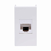 Розетка для кабель-канала компьютерная DKC Viva белая RJ45 2 модуля (45058)