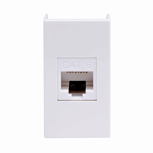 Розетка для кабель-канала компьютерная DKC Viva белая RJ45 2 модуля (45058)