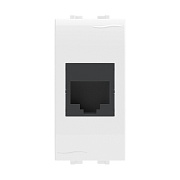 Розетка для кабель-канала компьютерная DKC Brava белая RJ45 2 модуля (76654B)