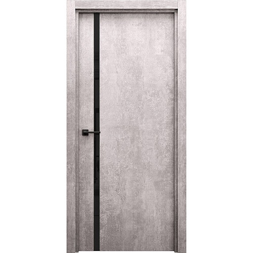 Дверь межкомнатная Соло 700х2000 мм финишпленка бетон декоративная вставка