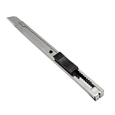 Нож строительный Vira 9 мм с сегментированным лезвием стальной корпус с винтовым фиксатором Нож строительный Vira 9 мм с сегментированным лезвием стальной корпус с винтовым фиксатором