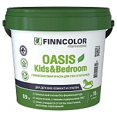 Краска моющаяся Finncolor Oasis Kids&Bedroom глубокоматовая база C бесцветная 0,9л Краска моющаяся Finncolor Oasis Kids&Bedroom глубокоматовая база C бесцветная 0,9л