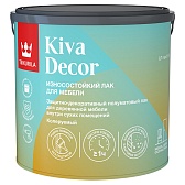 Лак акрилатный мебельный Tikkurila Kiva Decor основа EP бесцветный 2,7 л полуматовый Лак акрилатный мебельный Tikkurila Kiva Decor основа EP бесцветный 2,7 л полуматовый
