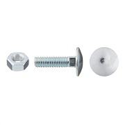 Болт мебельный оцинкованный 8х30 мм DIN 603 полусферическая головка с гайкой (6 шт.)