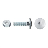 Болт мебельный оцинкованный 8х30 мм DIN 603 полусферическая головка с гайкой (6 шт.)