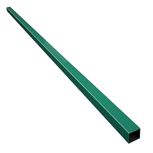 Столб для забора 60х60х2 мм 3,5 м зеленый RAL 6005