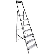 Стремянка алюминиевая 7 ступеней 130 мм с лотком органайзером 1,47 м Новая высота Стремянка алюминиевая 7 ступеней 130 мм с лотком органайзером 1,47 м Новая высота